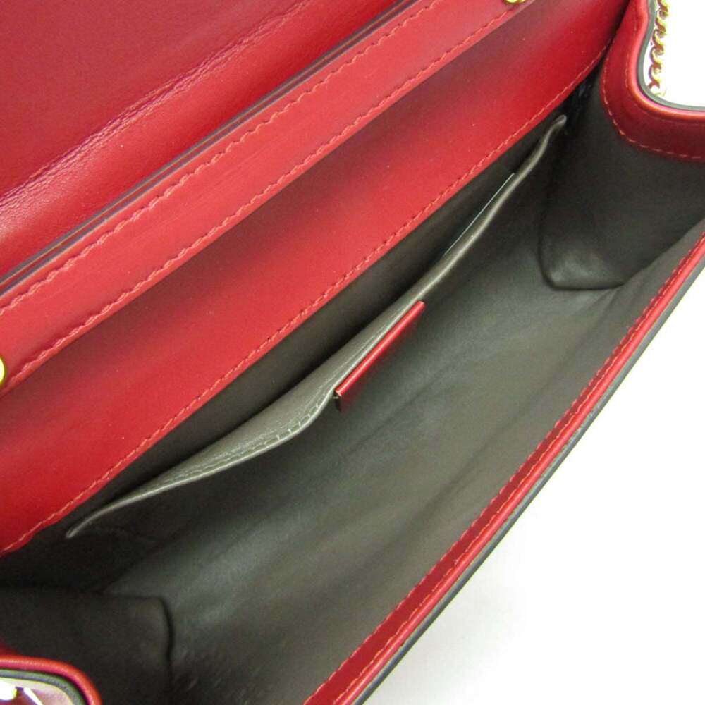 GUCCI Authentic Red Leather Shoulder Bag - Picture 3 of 15